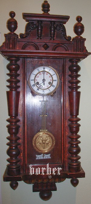 Restauration Regulator Gustav Becker vorher Restauration Regulator Gustav Becker vorher